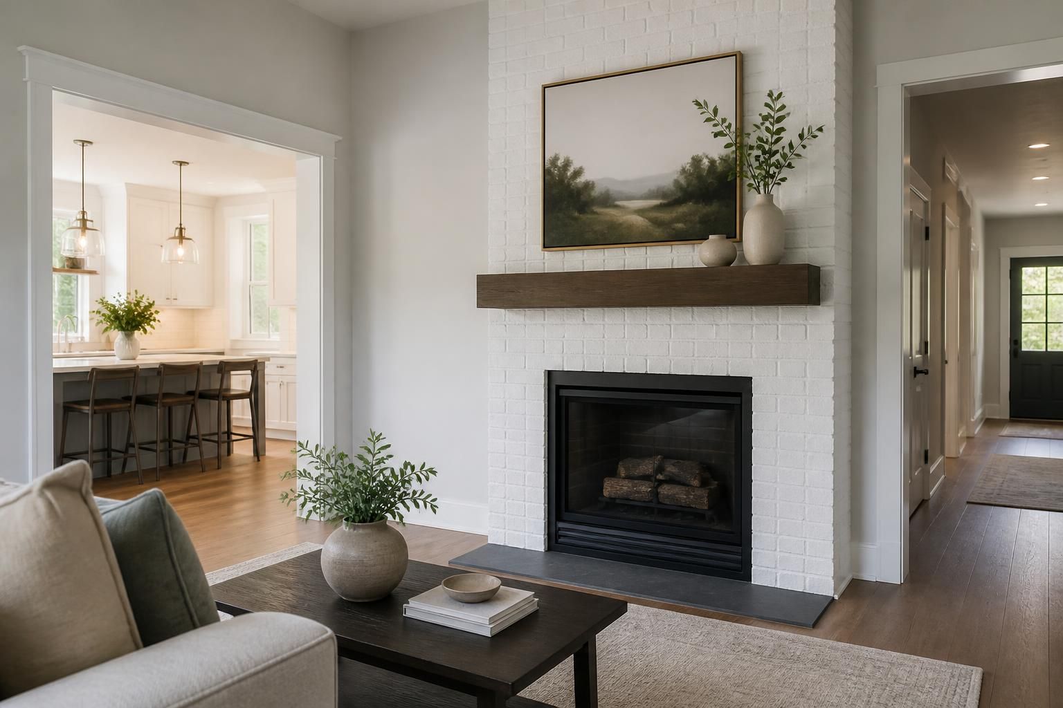 Updated interior renovation with bright open layout.
